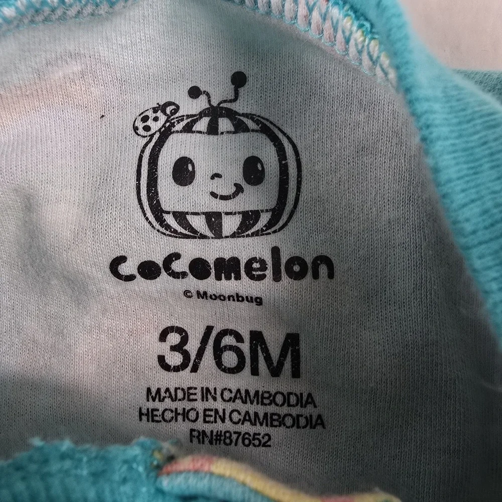 Cocomelon Infant Boys Blue JJ's Knit Blanket‎ Sleeper Pajamas 3-6 Months